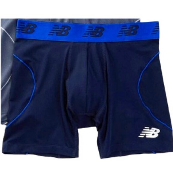 New Balance Men's Mesh Air Cool 6" Boxer Brief, Navy - NB3003-2 (481N, Small) - Picture 1 of 1